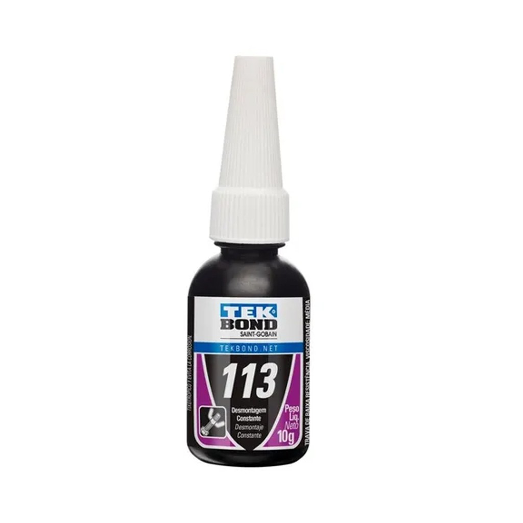 Cola Trava Rosca 113 Baixo Travamento 10Gr -  Tek Bond
