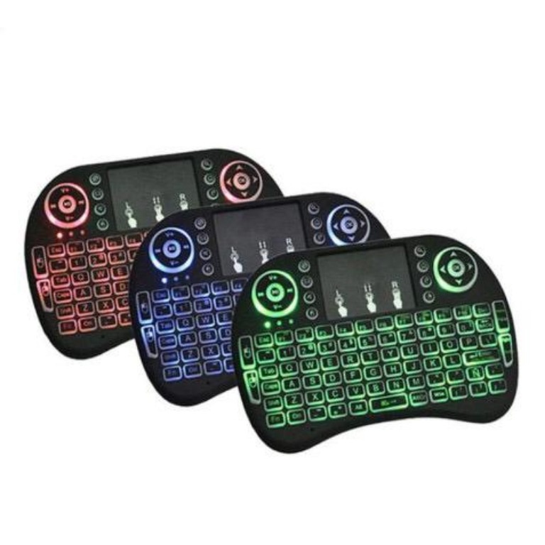 Mini Teclado Controle Sem Fio Para Smart Tv Tv Box Pc - Iluminado