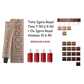 Kit Tinta Permanente 60ml E Ox Locao Ativadora 60ml Absolutes Schwarzkopf Igora Royal 4 5 6 50 60 70 80 Shopee Brasil