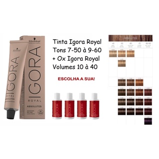 Kit Tinta Permanente 60ml E Ox Locao Ativadora 60ml Absolutes Schwarzkopf Igora Royal 4 5 6 50 60 70 80 Shopee Brasil