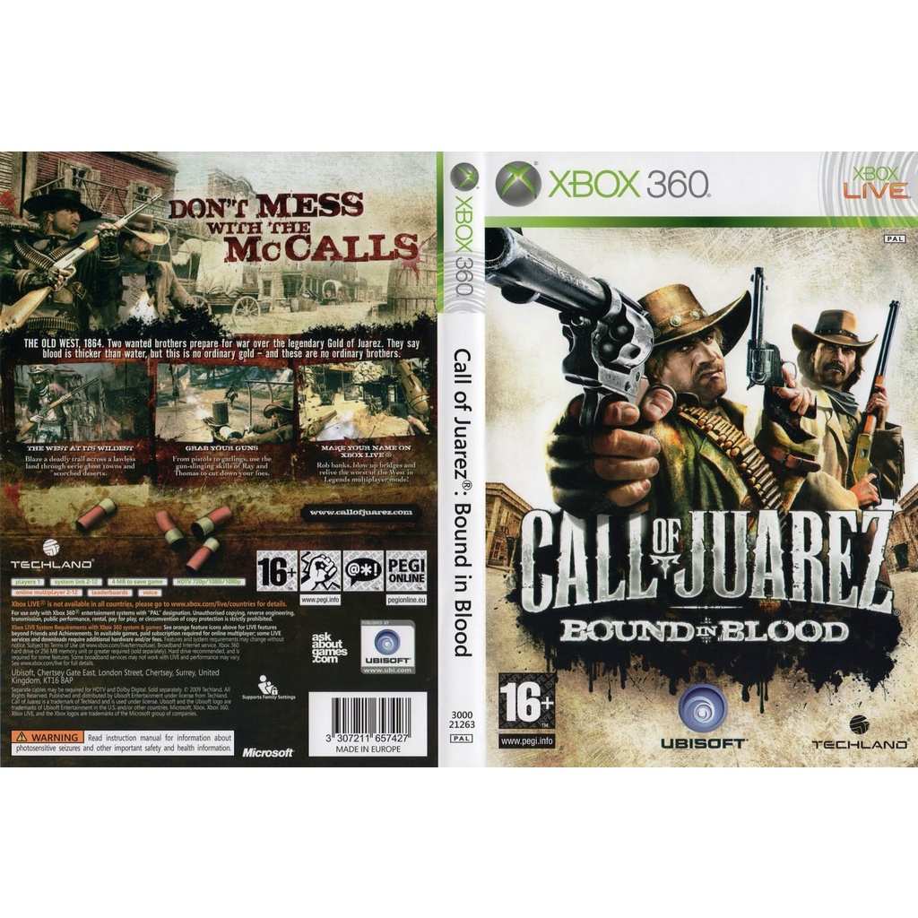 Call of juarez bound in blood P/ XBOX360 (LTU/LT/JTAG/RGH)