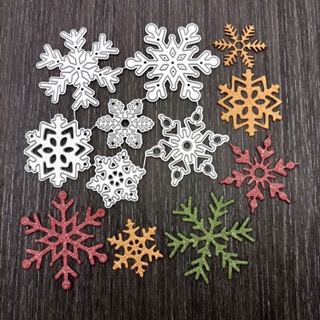Flocos De Neve De Natal Corte De Metal Dados Flores Estêncil Para DIY Artesanato Scrapbooking Cartão Decorativo em Oferta na Shopee