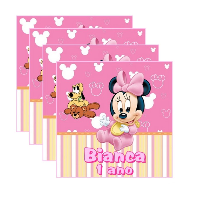 30 Adesivos 4cm Baby Disney Minnie Lembrancinha De Aniversario Shopee Brasil