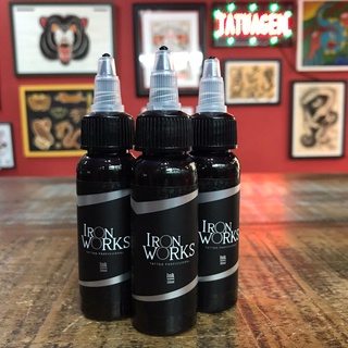Tinta Iron Works Preto Linha 30ml Para Tatuagem Dermopigmentação