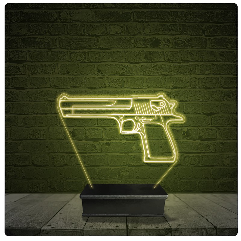 Led Luminária Acrílico Abajur - Desert Eagle CSGO