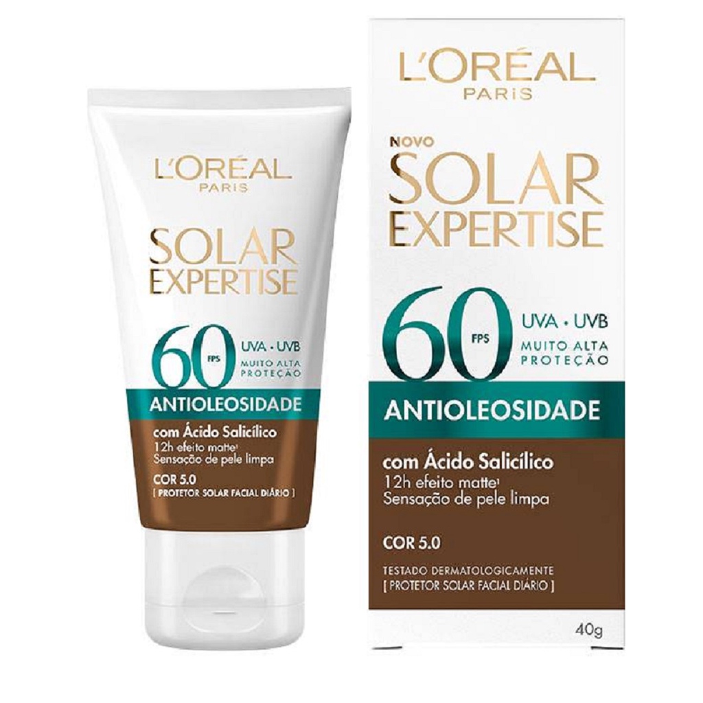 Protetor Loreal Expertise 60FPS antiolesidade cor negra oil free verde 40g