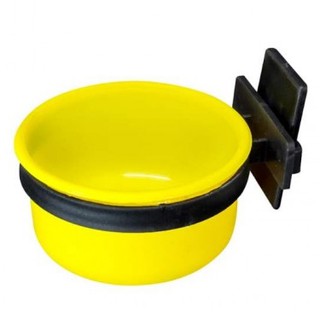 Kit Com 2 Comedouros de Plástico Com Suporte Para Aves e Calopsitas