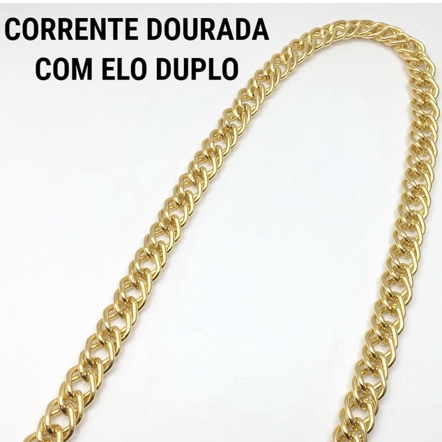 Corrente Resistente Para Alça De  Bolsas E Artesanato -  Corrente Dupla Reforçada