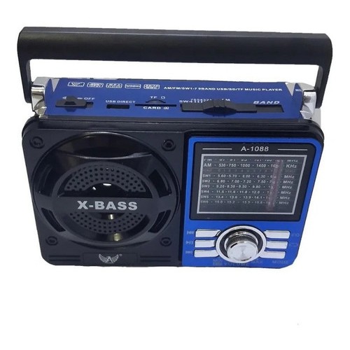 Rádio Retrô Vintage c/ lanterna Portátil Mp3 Usb Cartão Sd Pen Drive Am Fm Sw A-1088 108 616