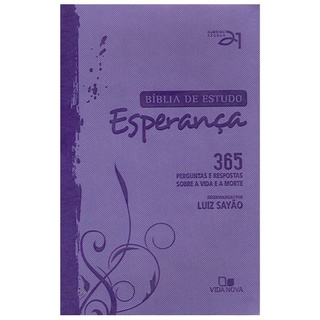 Bíblia de Estudo Esperança | A21 | Letra Normal | Capa Lilás