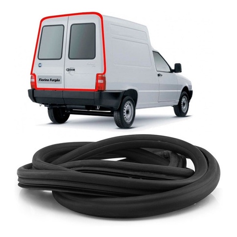 Borracha Porta Malas Traseira Fiat Fiorino Furgão em Oferta na Shopee