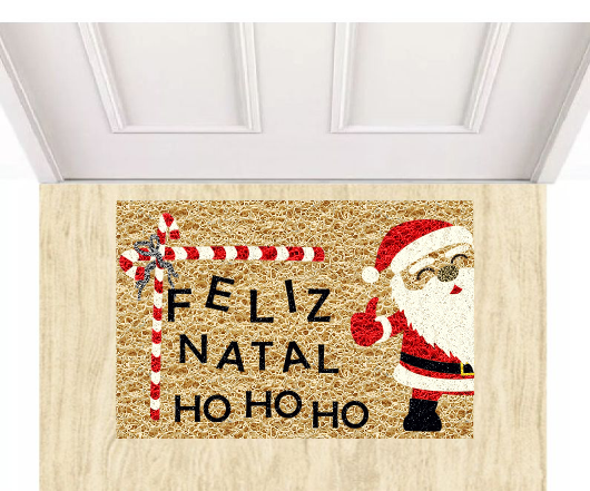 Tapete Capacho Feliz Natal 60x40cm