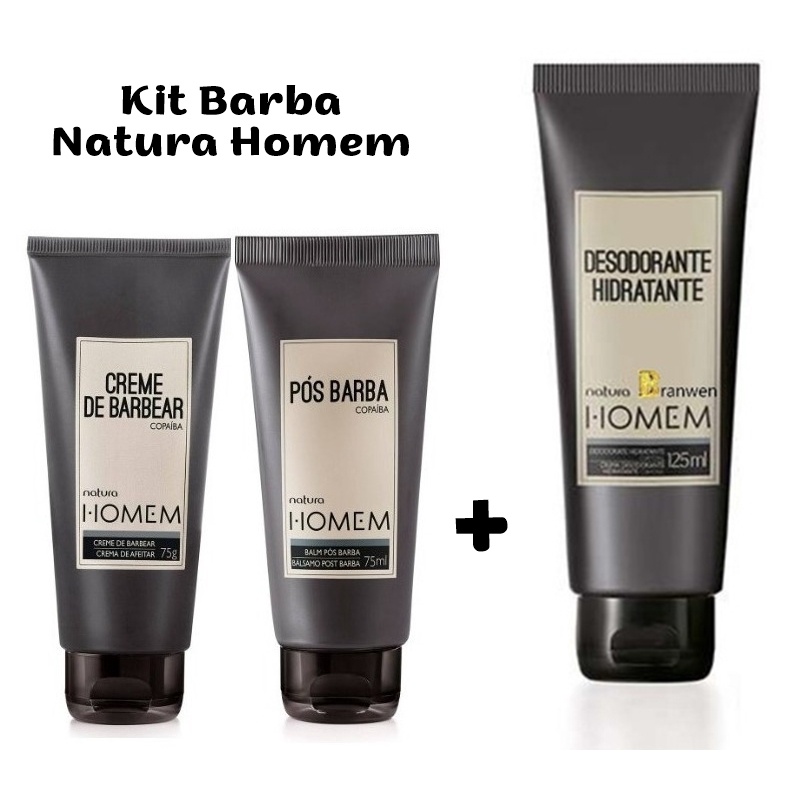 Kit Barba Natura - Creme de Barbear, Pós-Barba e Desodorante Hidratante |  Shopee Brasil