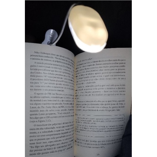 Mini Luminária Flexível Para Leitura Led Grampo Clip Mesa Livro