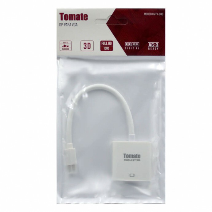 Adaptador Mini Displayport Para Vga Tomate - Mtv-606 | Shopee Brasil