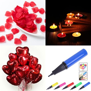 Kit Romântico - 200 Pétalas + 10 Velas + 6 Balões Coração + Fitilho + Bomba em Oferta na Shopee