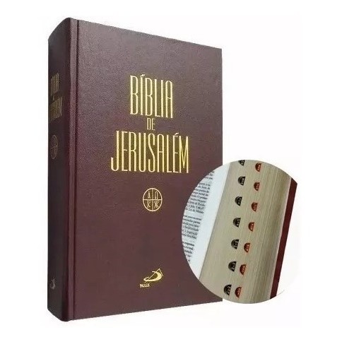Bíblia De Jerusalém - COM ÍNDICE LATERAL - CAPA DURA em Oferta na Shopee