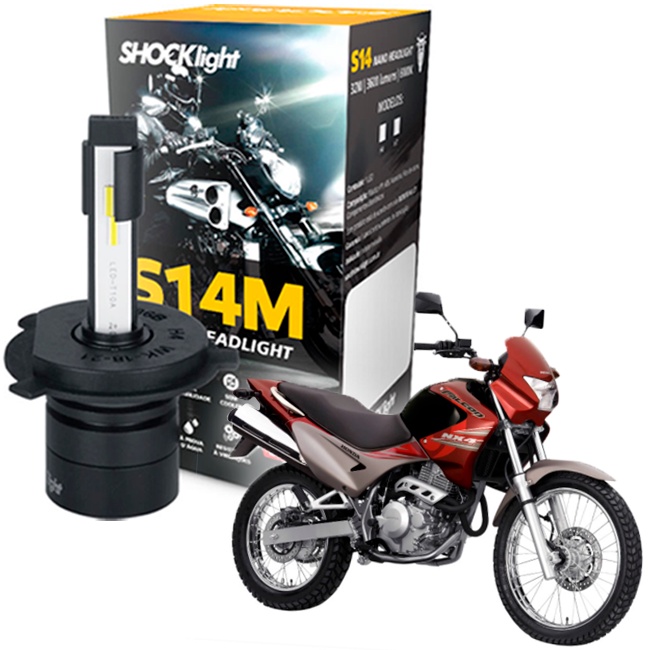 Lâmpada Ultra Led H4 Farol Moto Honda Nx Falcon 400i em Oferta na Shopee