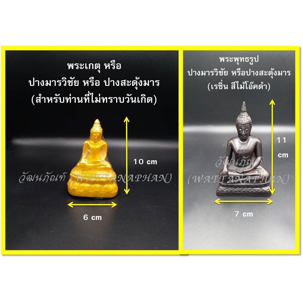 รูปสินค้า พระพุทธรูปประจำวันเกิด ปางมารวิชัย ขนาด 2 นิ้ว