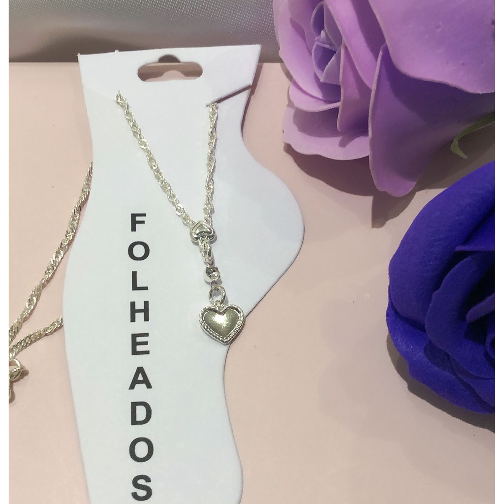 Tornozeleira  Feminina/prateado/dourado