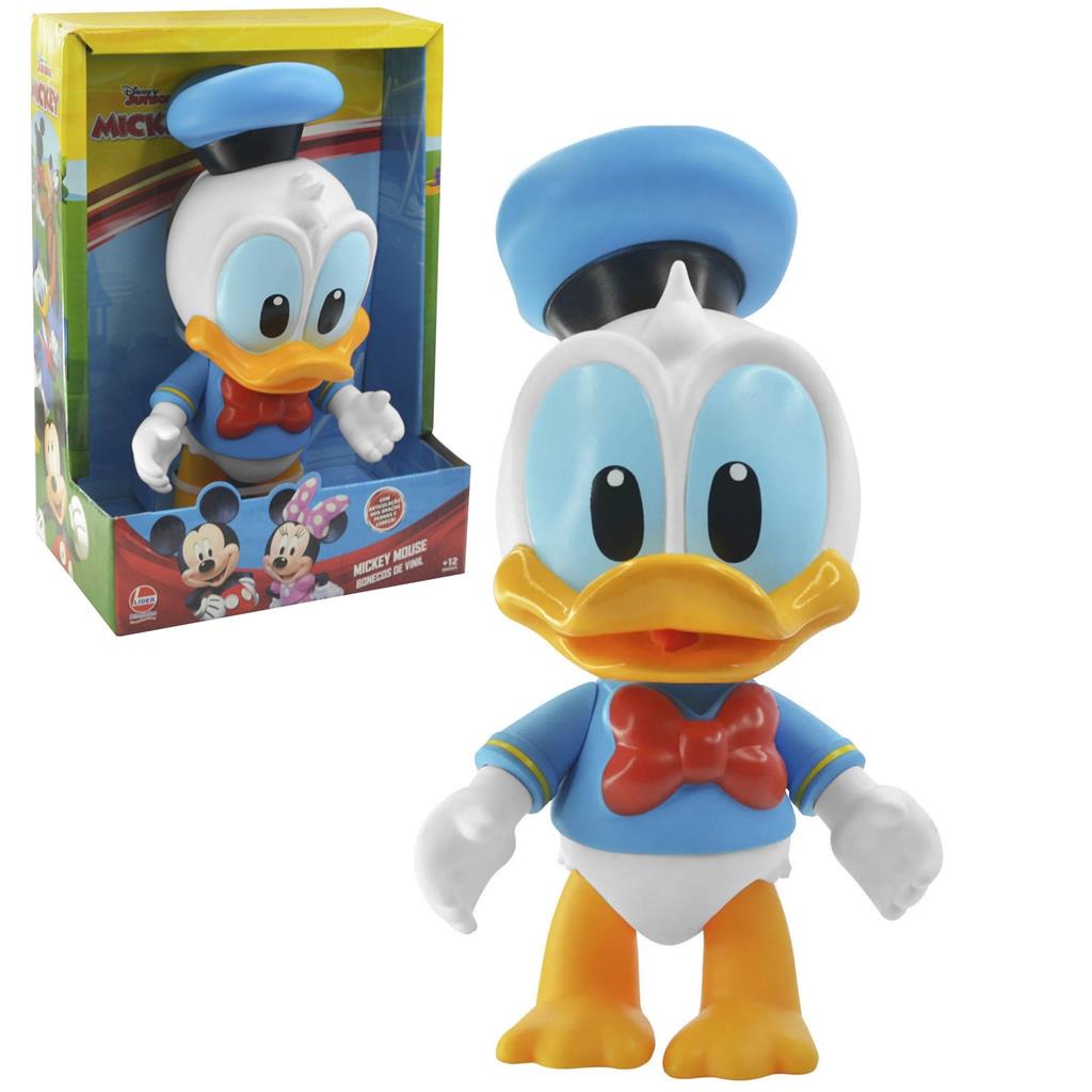 Boneco Pato Donald Disney 28cm Turma Do Mickey Vinil - Lider Brinquedos