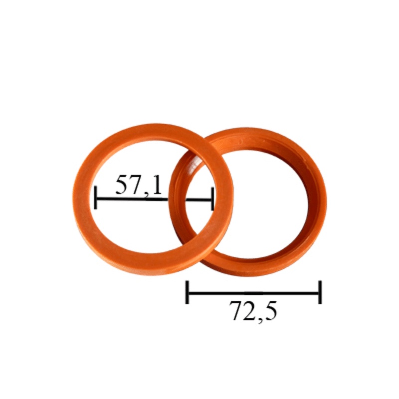 Anel Centralizador De Roda Laranja Volswagen Vw Mangels 72,5 X 57,1 Vaska Pegasus Krmai (100019)