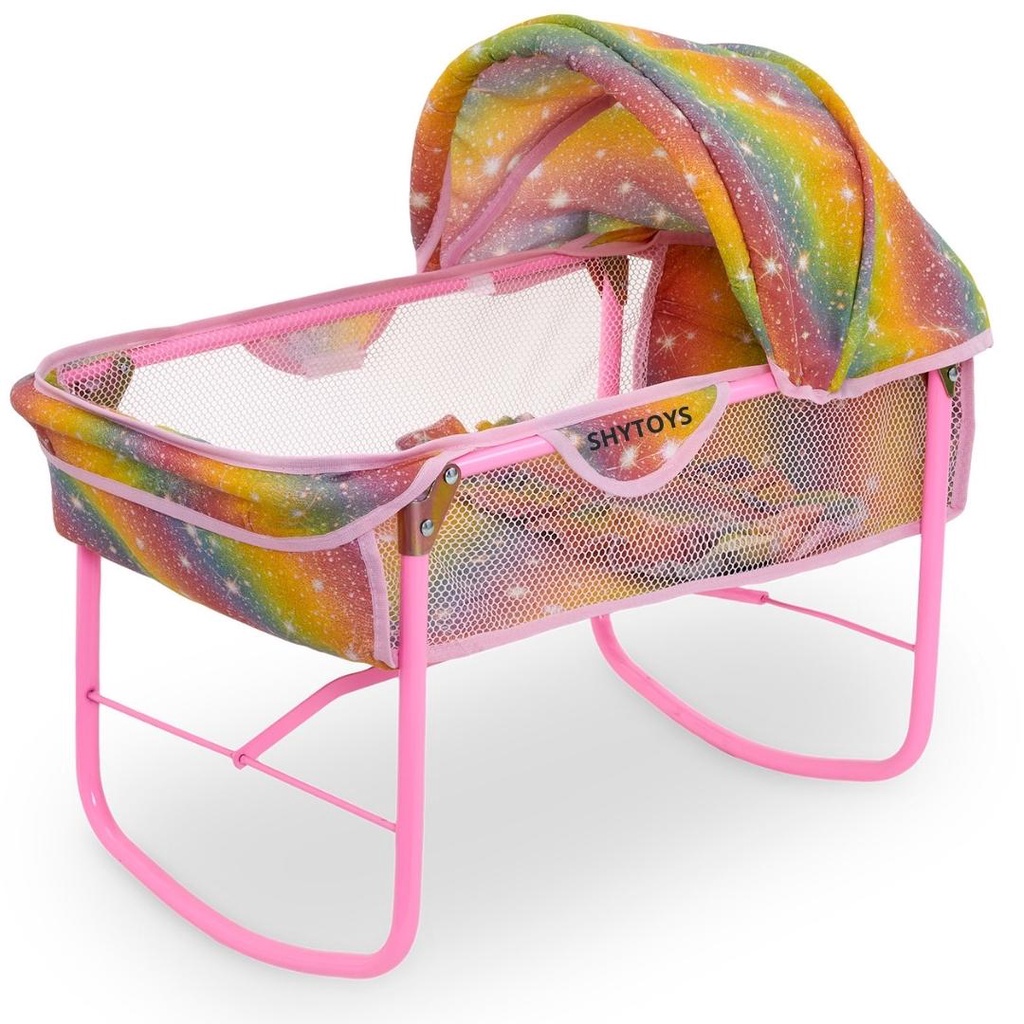 Berço Balanço Ninar Boneca Bebe Reborn Milan Alive  - Oliveira