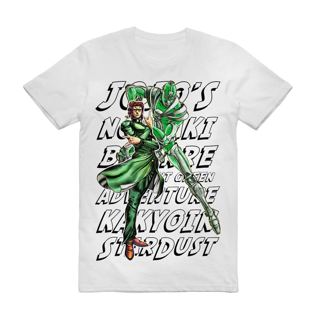 Camiseta Jojo s Bizarre Adventure Kakyoin e Hielophant Green Camisa Unissex - ESTAMPA EM ALTA DEFINIÇÃO