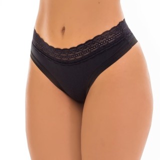 Kit 5 Calcinha Conforto Cós Renda