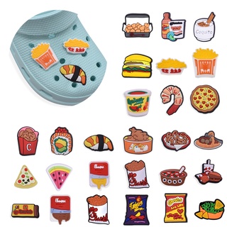 crocs jibbitz Batatas Fritas Furo De Batata Lanches Decorações Encanta Crianças Presente Para Acessórios Chocolate , Charmes De Borracha