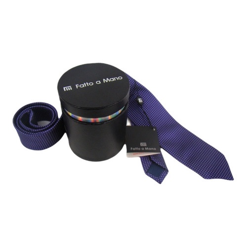 Gravata Fatto A Mano 1200 Fios Violeta Escuro + Lata Presente