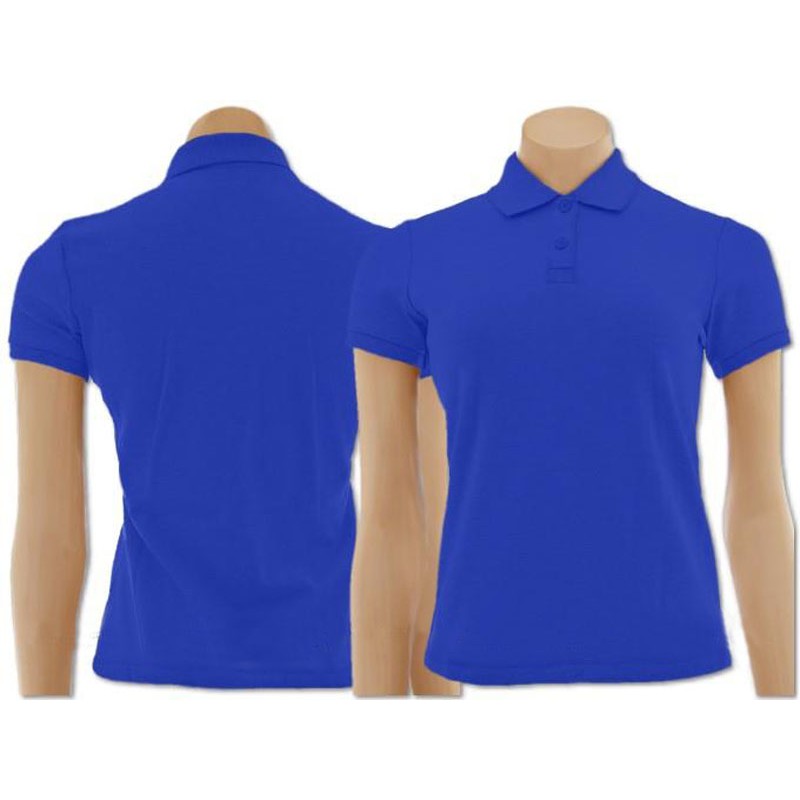 Camiseta Gola Polo Feminino Azul Royal | Shopee Brasil