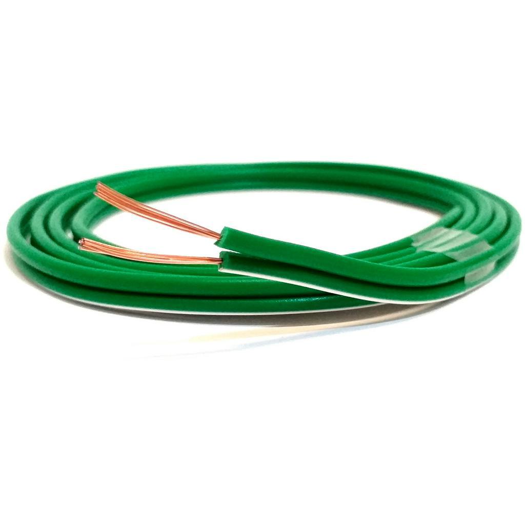 Fio Alto Falante Verde Emborachado 2X0,75mm 2X18 10 Metros