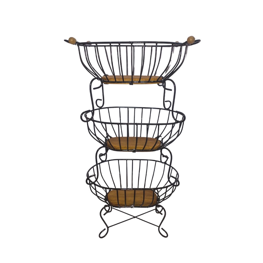 Fruteira oval de 3 andar artesanal para cozinha aréa gourmet oferta