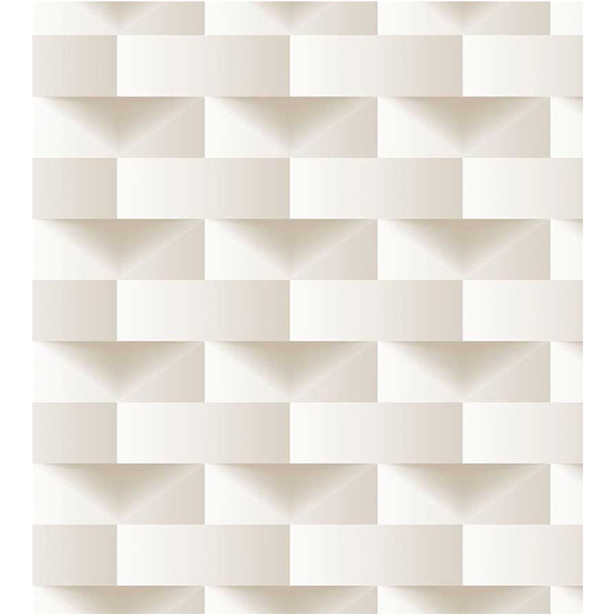 Papel de Parede 3D Tijolinho com efeito de sombras em Tons de Bege 1,00 metro em Oferta na Shopee