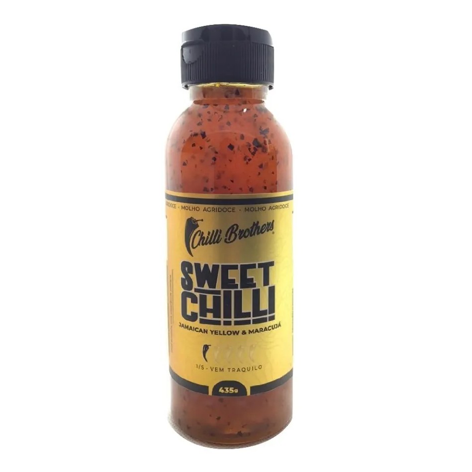Molho Sweet Chilli De Maracuja Com Jamaican Yellow 435g Chilli Brothers