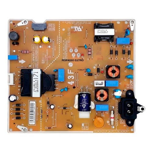 Placa fonte tv 43LJ5500, 43LJ5550, 43LJ551C, 43LK5700, 43LK5750. Eay64530001 - Eax67264001 - Eax67486801