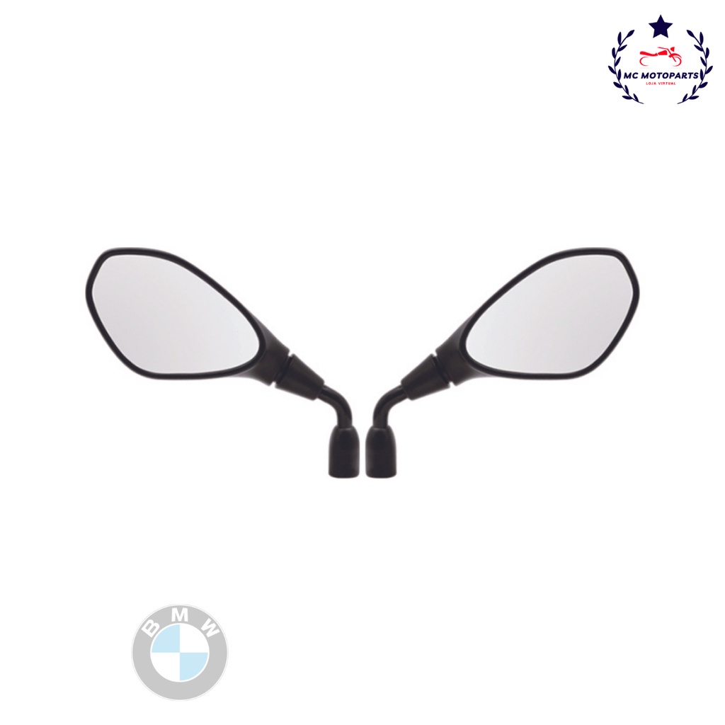 Retrovisor GVS BMW GS650/F800 Haste Curta Fixa Rosca Padrão Honda Lente Plana em Oferta na Shopee