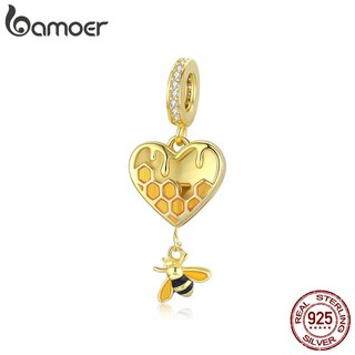 Bamoer Charme Fit Original Favo De Mel Pulseira 925 Mulheres De Prata Esterlina Jóias Diy Cz Beads Charme Jewerly Diy Fazendo Scc1714