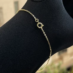 Pulseira Masculina 1mm Fecho Tradicional Banho de Ouro 24k Pulseira Carrier Cadeado Cubinho Pulseira Masculina Banhada Fininha