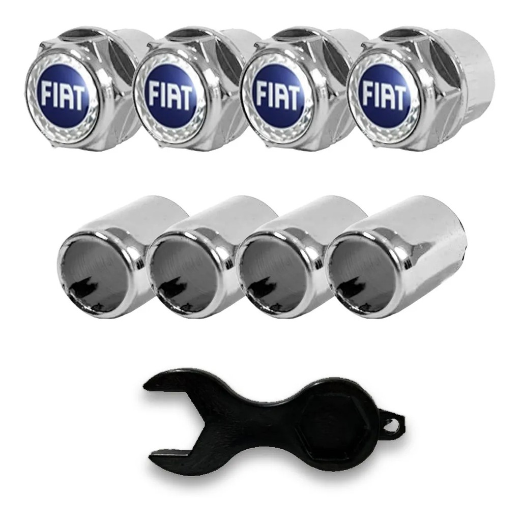 Tampa Bico Valvula Antifurto Pneu Capa Cromado Adaptável Cor Azul Promoção em Oferta na Shopee