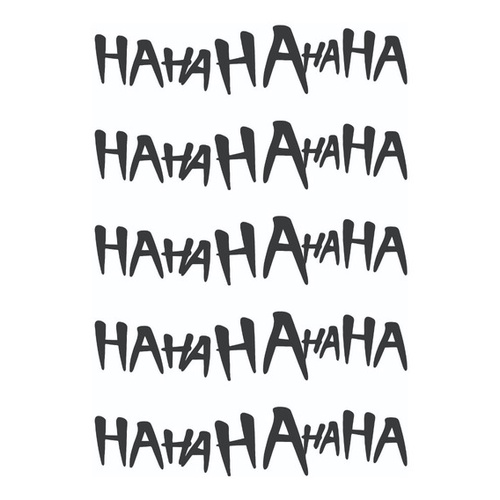 Kit 5 Adesivos HaHaHa Risada do Coringa 12x2,6 Cm | Shopee Brasil
