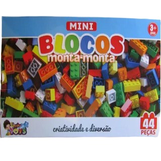 Mini Blocos De Monta Monta Caixa C/44 Peças Mini Toys