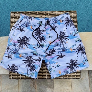 Short bermuda praia masculino floral mauricinho estampado tactel