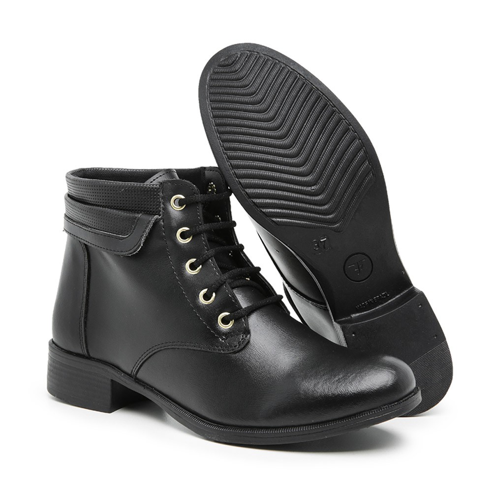 bota feminina coturno salto baixo