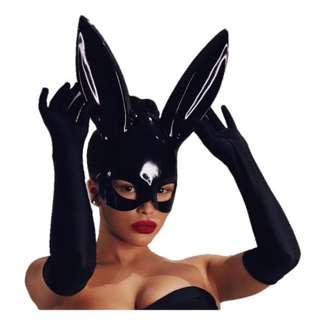 Kit Mascara Coelha + Luvas Fantasia Coelhinha sexy para Carnaval festas fantasias halloween baile de mascara