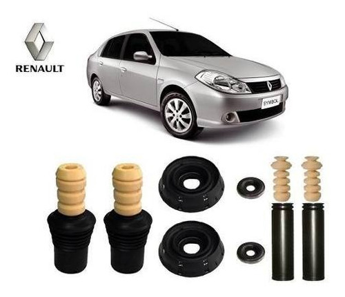 4 Kit Batente Coxim Rolamento Dianteiro Traseiro Renault Symbol 2009 2010 2011 2012 2013