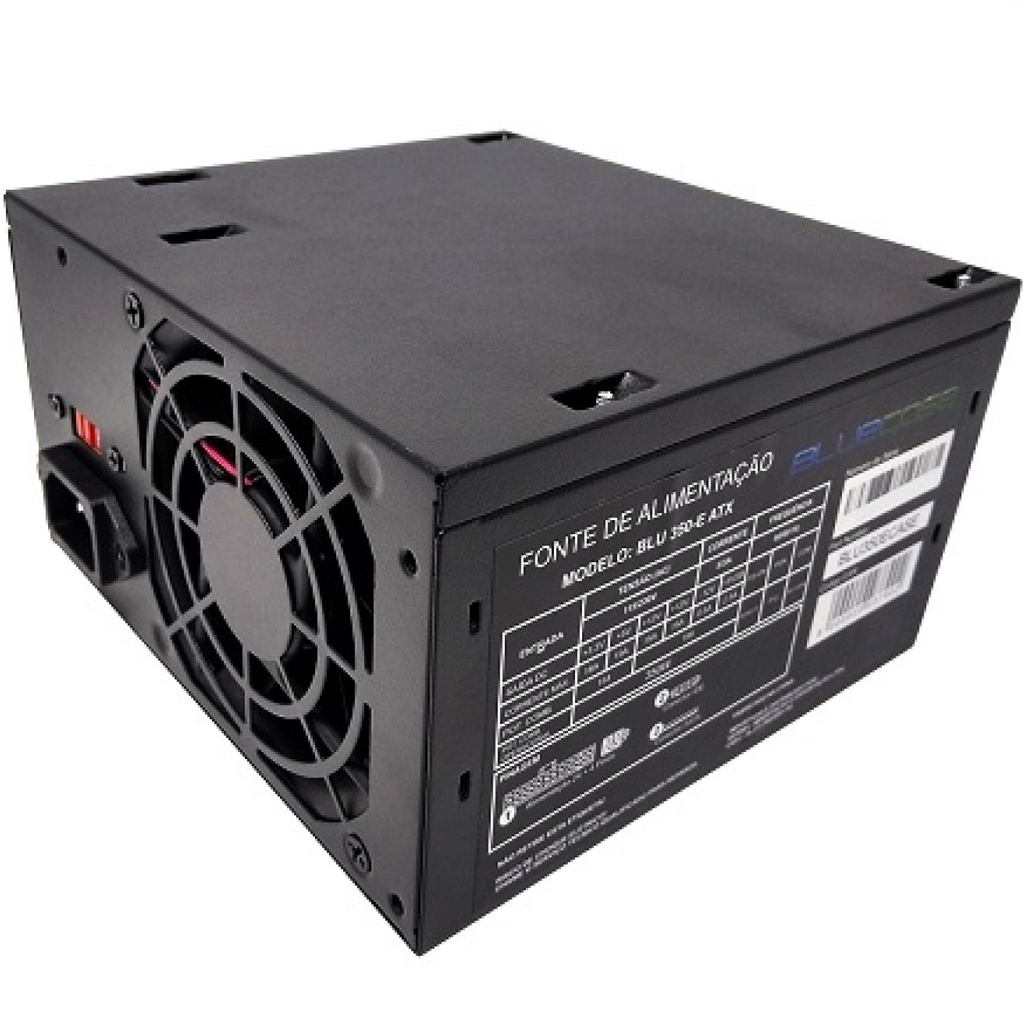 Fonte Bluecase BLU350E 350w BLU 350-E ATX PC Computador Garbinete