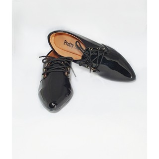 Tênis oxford helena verniz feminino bico fino moda casual dia a dia. em Oferta na Shopee