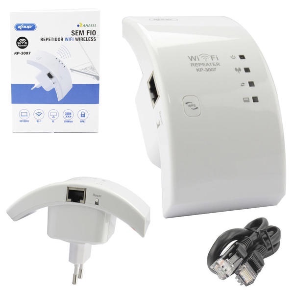 Roteador Wireless Repetidor Wifi Com Longo Alcance De Sinal Kp-3007